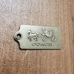 Coach Horse & Carriage Metal Hang Tag Keychain